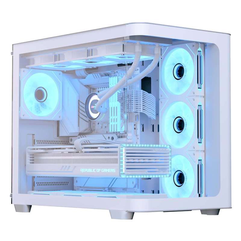 AeroCool P500C White Mid tower case - Includes 120mm ARGB Fan x 4