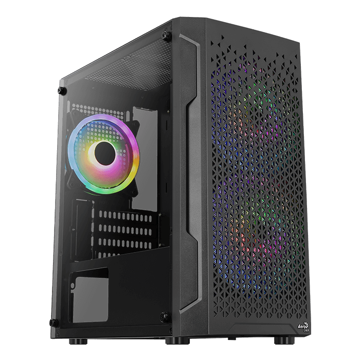 AeroCool Trinity Mini White tower case - 2x 140mm and 1x 120mm RGB