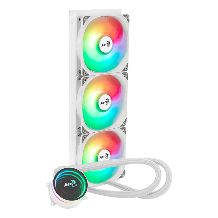 AeroCool Oasis L360 White - 360mm ARGB Liquid Cooler - Intel LGA1851/L