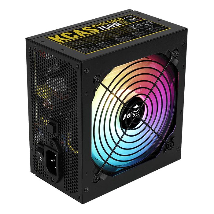 AeroCool KCAS PLUS Gold750W RGB PSU - ATX 24 PIN; 2x 4+4PIN CPU; 8x SA