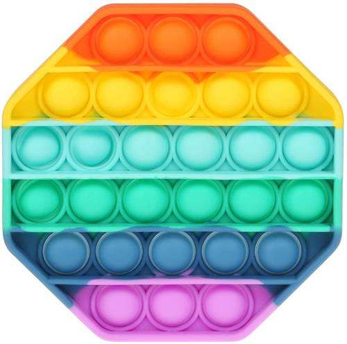Sceedo Pop It Bubble Octagon Fidget - Rainbow