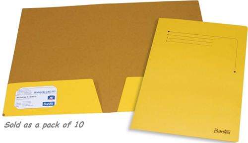 Bantex A4 Flap Document Folder Yellow