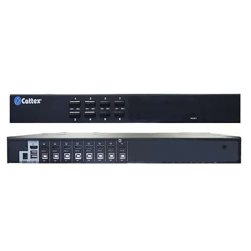 Cattex 8 Port HDMI Rack Mountable KVM Console - Networking