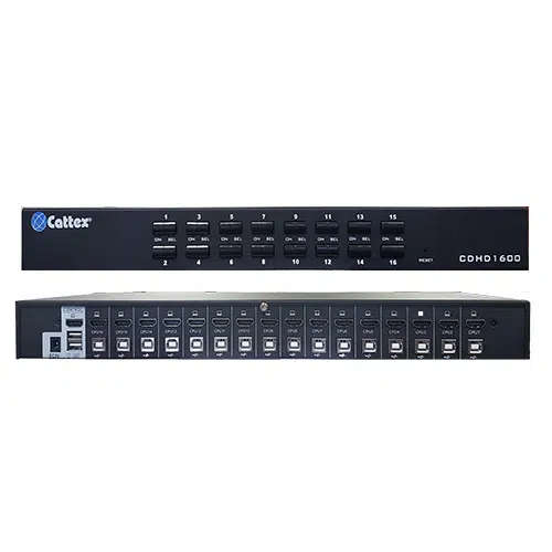 Cattex 16 Port HDMI Rack Mountable KVM Console - Networking