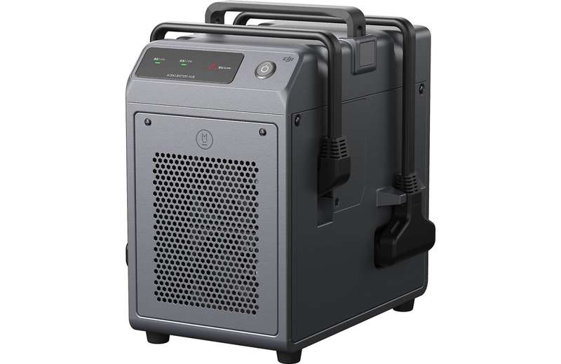 Agras T30 Batt Station supports fast charging for multiple batteries;