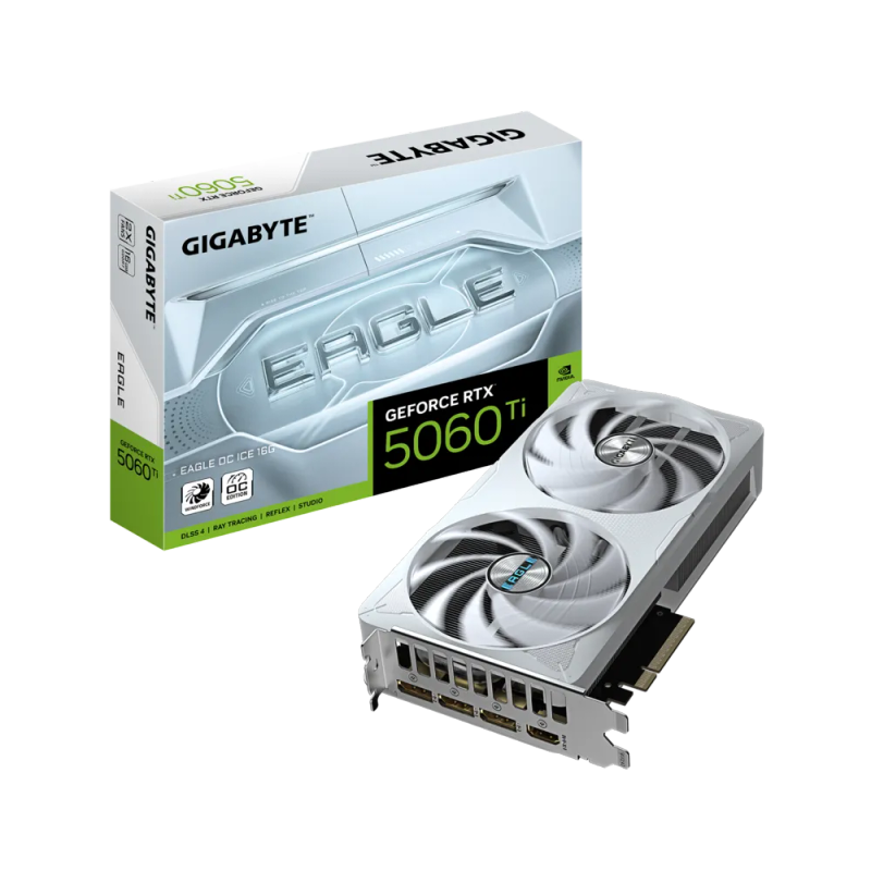 GIGABYTE nVidia GeForce RTX 5060Ti EAGLE OC ICE 16GB - 16GB GDDR7; 128