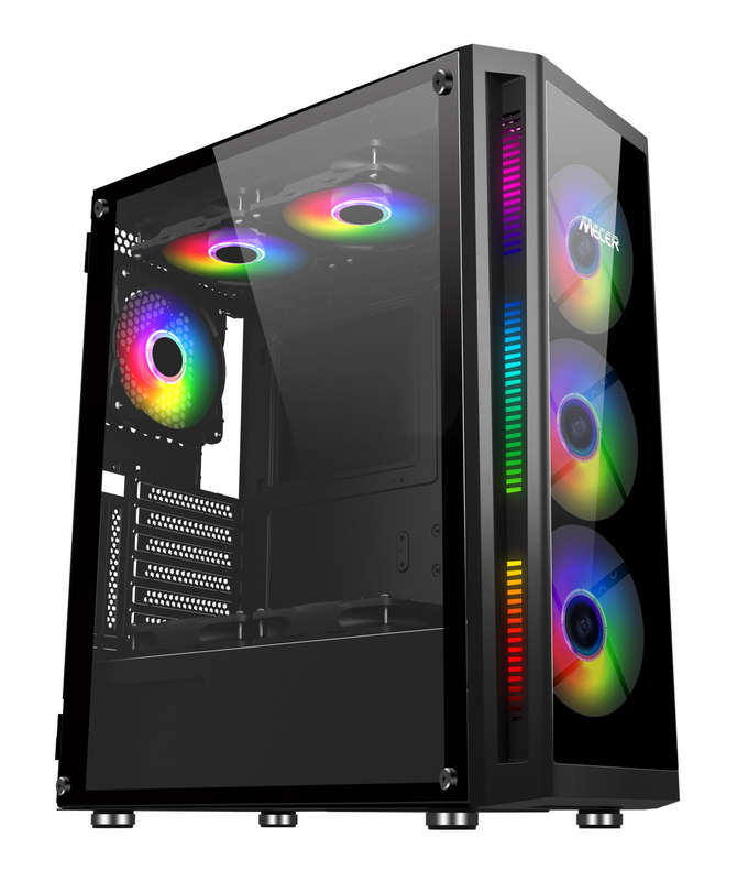 MECER Graphite Gaming ATX Case RGB (Excludes PSU).