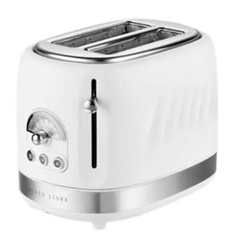 Boden Stark 2 Slice Stainless Steel Toaster White