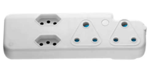 Ellies 4 Way Adaptor - White