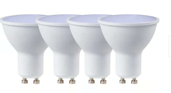 Switched 3W GU10 Rechargeable Bulb-Cool White 4 Pack