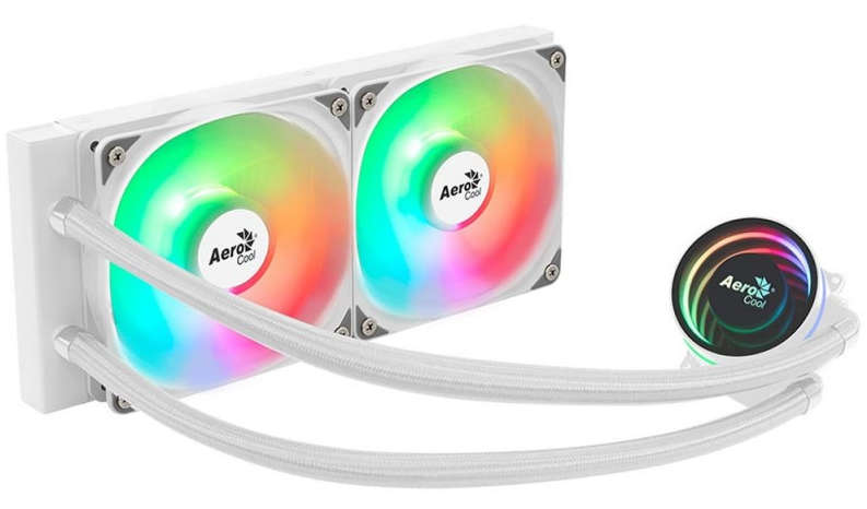 AeroCool OASIS L240 ARGB AIO Liquid Cooler, 240mm  White