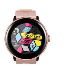 Amplify Compete series fitness watch round face - gold