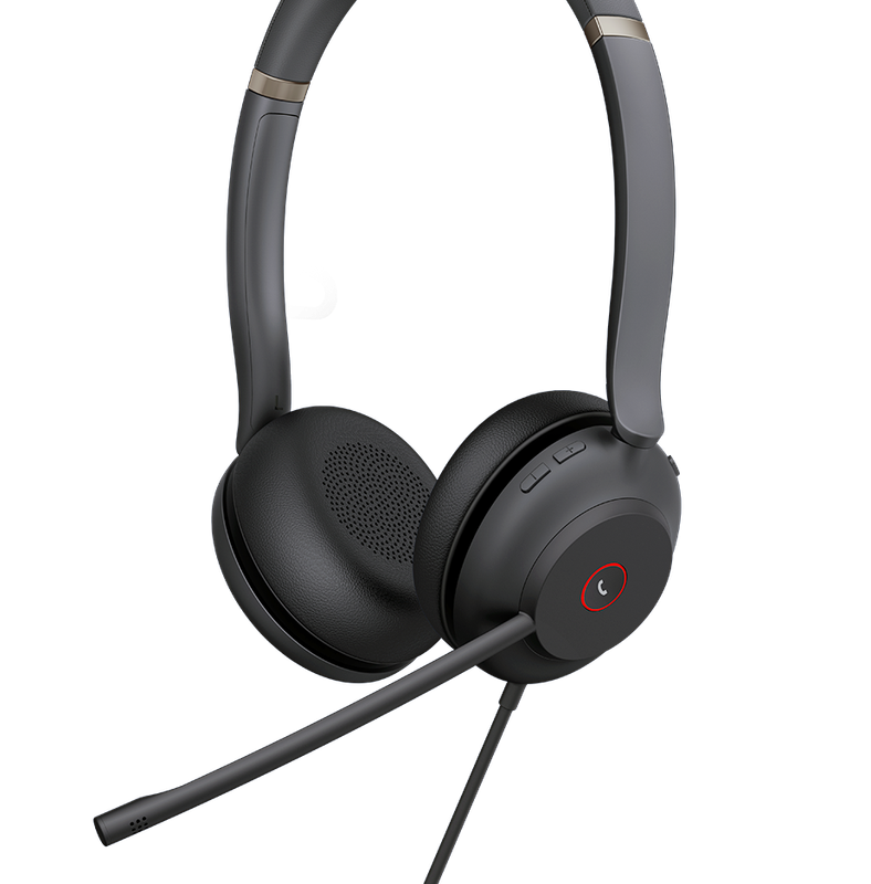 Yealink UH37 Dual USB Headset, USB-C with USB-C/A Adapter, MS Teams Certified