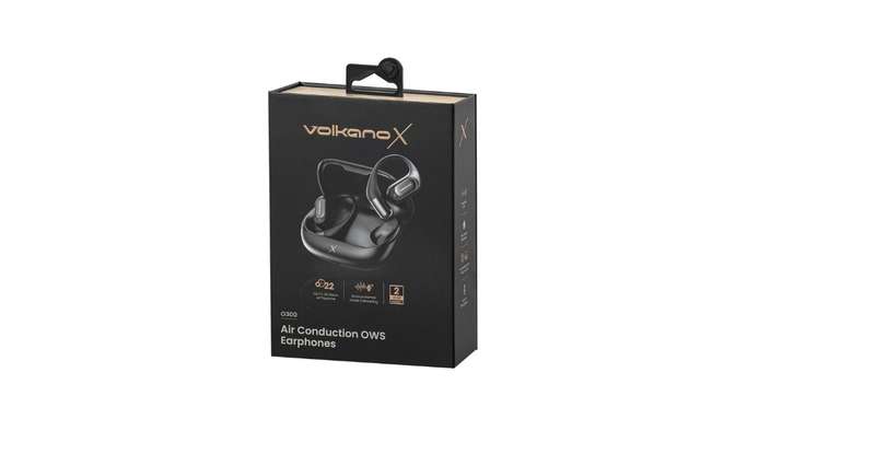 VolkanoX O300 Air Conduction OWS Earphones - Black