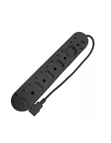 Acconet 10-Way Multiplug 5x 16A SA, 4x 5A 2-Pin, 1x Round 5A, Black |