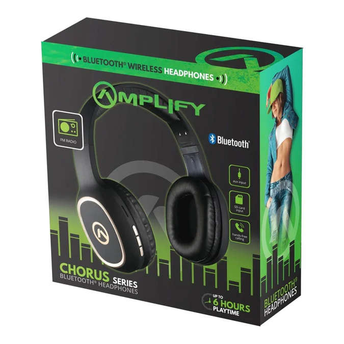 Amplify Chorus 3 Bluetooth Wireless Headphones - Black