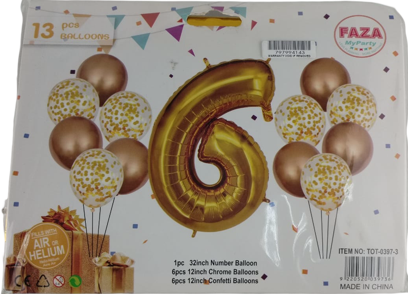 Casey 13pc Gold and White Balloon Set Nr.6