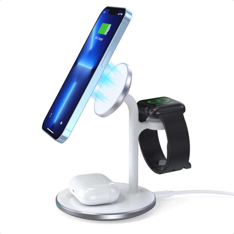 Choetech T585-F 3in1 Wireless Charger Qi2 15W-White