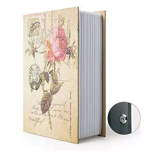 Casey Homesafe Paperback Metal Book Safe With Lock Rose