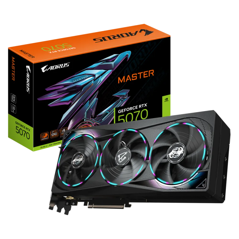 Gigabyte GeForce RTX 5070 Aorus Master 12G 12GB GDDR7 192-bit PCIe 5.0 Desktop Graphics Card