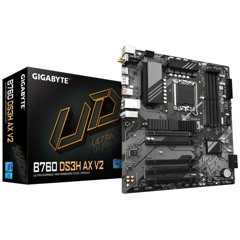 Gigabyte B760 DS3H AX V2 B760 Express Chipset Gen 12/ 13/ 14 LGA 1700 ATX Motherboard