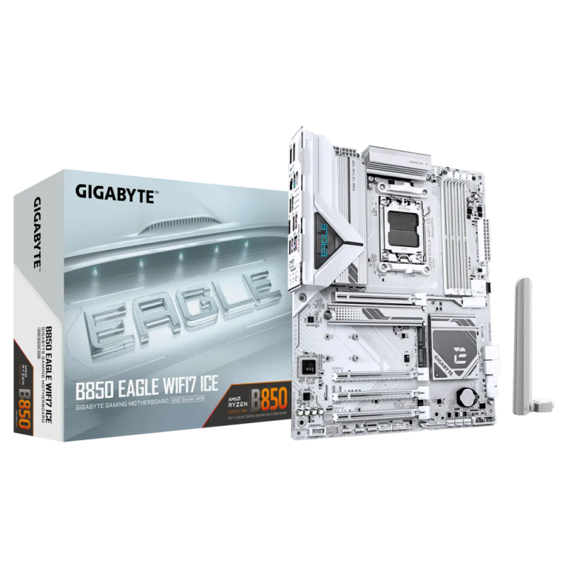 Gigabyte B850 EAGLE WIFI7 ICE B850 Chipset AMD Ryzen AM5 Socket ATX Motherboard