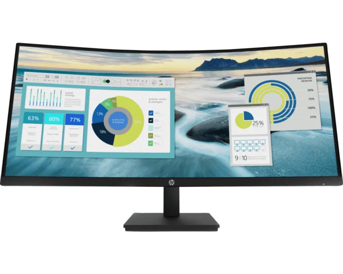 HP ProDisplay P34hc G4 WQHD USB C Curved Monitor 34" IPS
