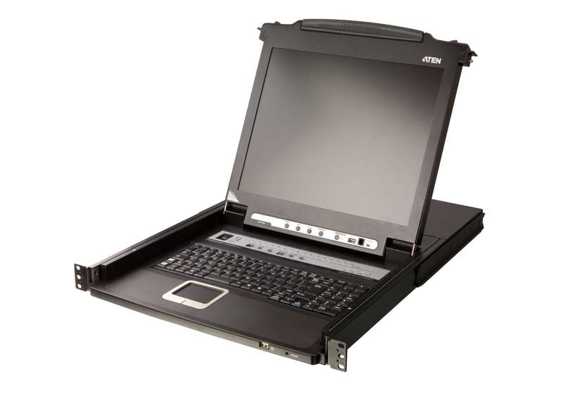 Aten 16-Port 19'' VGA LCD Integrated USB/PS2 Combo KVM with an Extra Console