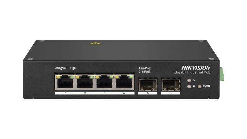 Hikvision L2 Unmanaged Industrial  4*1GB POE POrts  2*1GB SFP Ports