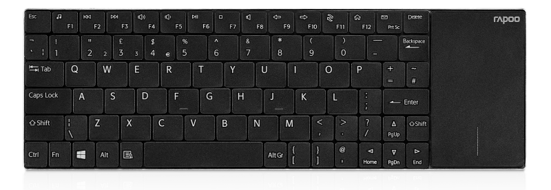 Rapoo E2710 Wireless Multi-Media Keyboard with Touchpad