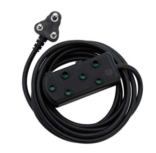 Ellies Side by Side Heavy Duty Extension Lead-10M-BK