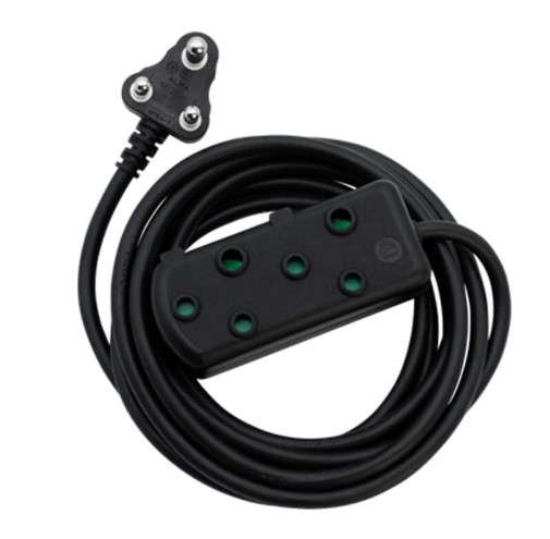 Ellies Side by Side Light Duty Extension Lead-10M-BK
