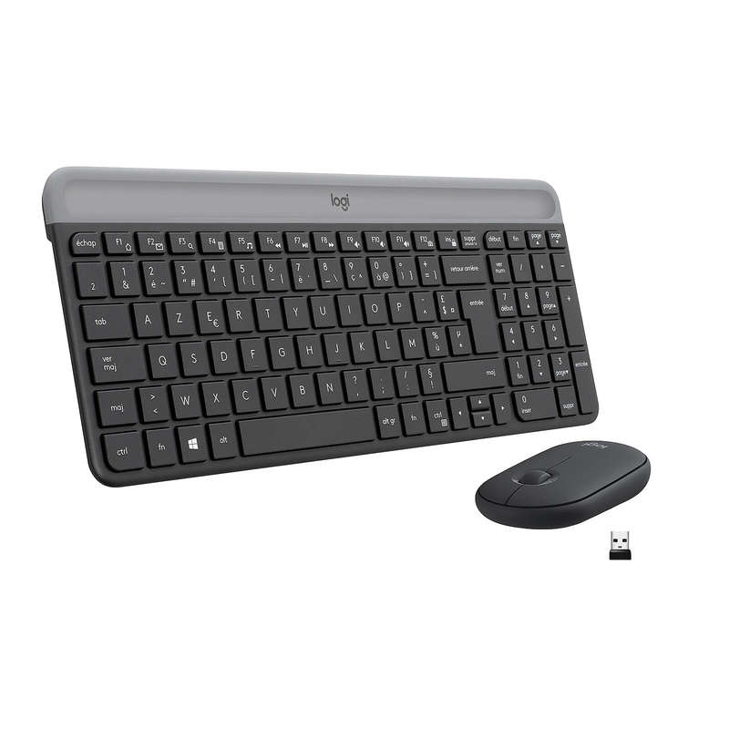 Logitech MK470 - Wireless Keyboard and Mouse combo - Graphite - Slimli