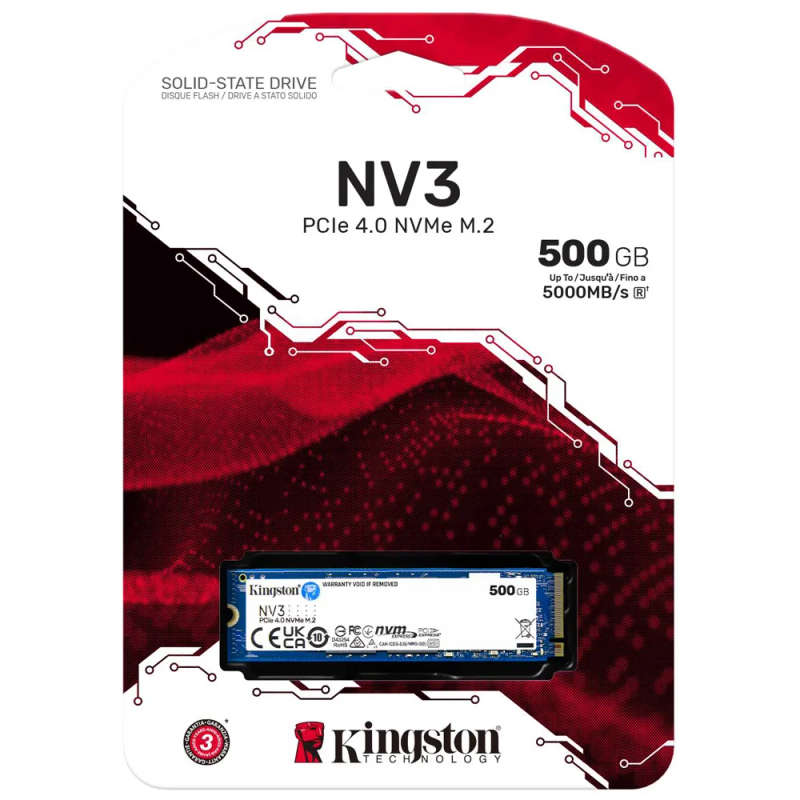Kingston 500G NV3 M.2 2280 PCIe 4.0 NVMe SSD