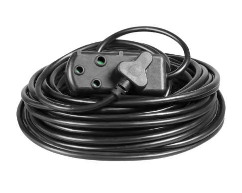 Ellies Electronics Extension Lead with Side by Side Coupler - Black