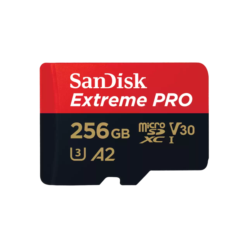 Sandisk Extreme Pro 256GB 4K Video MicroSDXC Card with Adapter