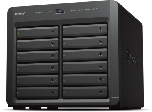 Synology 12-Bay Enterprise Desktop NAS; expandable up to 36 bays with expansion