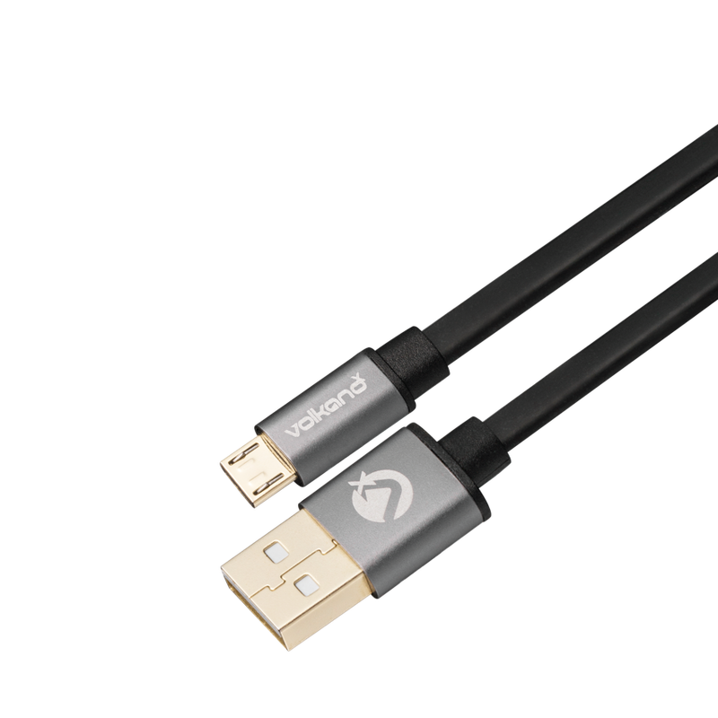 VolkanoX Couple series Micro USB premium twin pack 3meter charge/data cable - Black