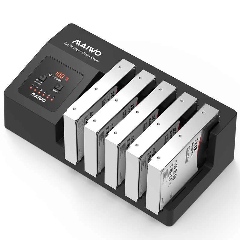 Maiwo 5 Bay (2.5"- 3.5") SATA HDD &amp; SSD Docking Station