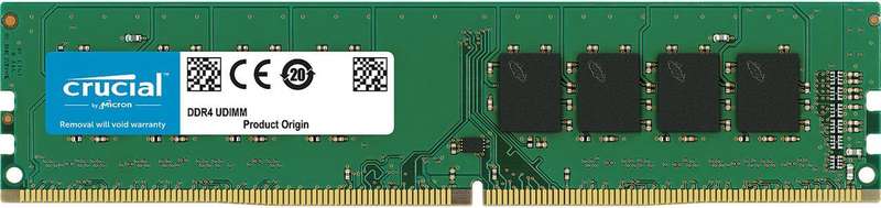16GB Crucial, DDR4-3200MHz, PC4-25600, CL22, 288-Pin, Desktop UDIMM RAM