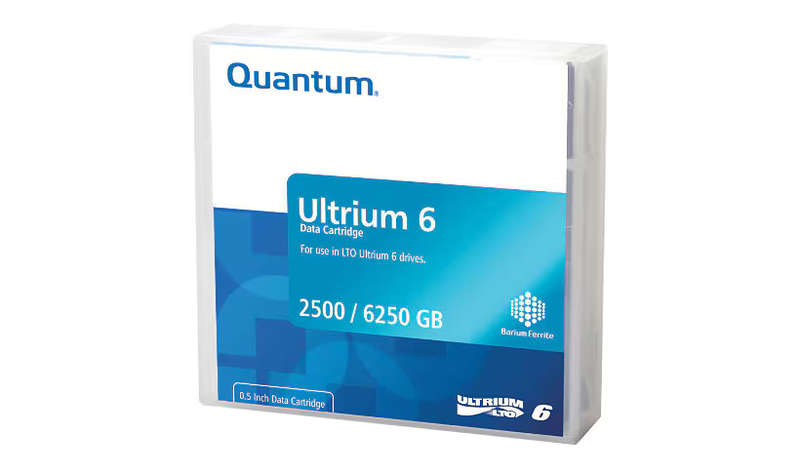 Quantum LTO-6 (2.5TB / 6.25TB) Ultrium Tape Media Cartridge
