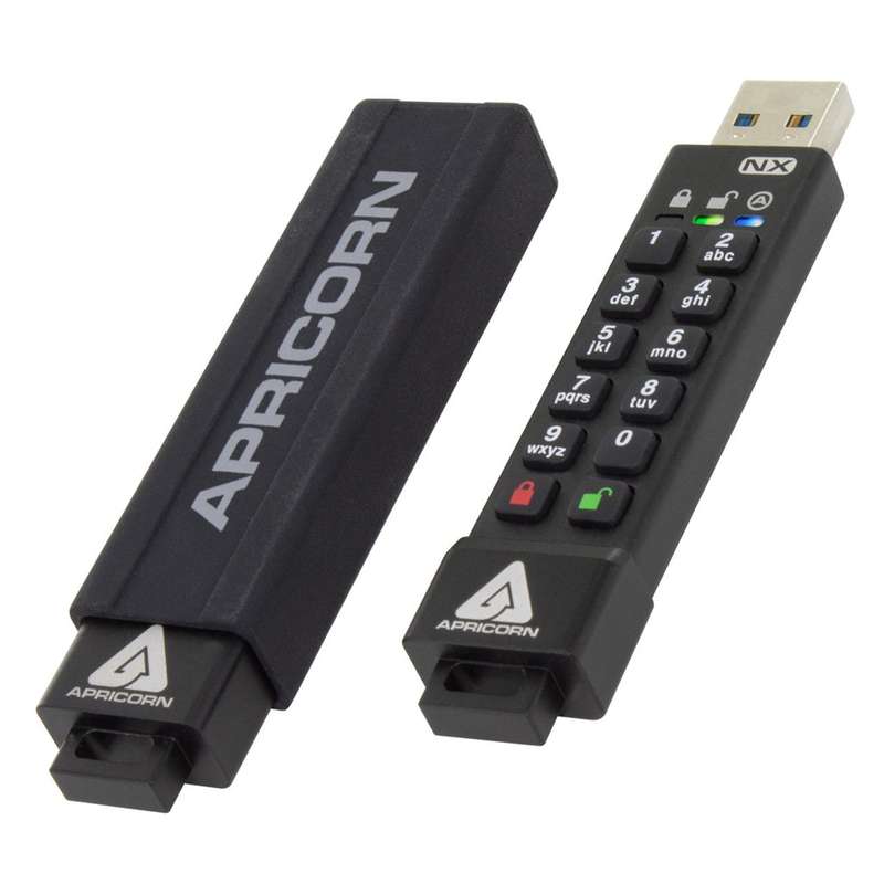 60GB Apricorn 256-bit AES XTS hardware encrypted Secure USB 3.0 memory