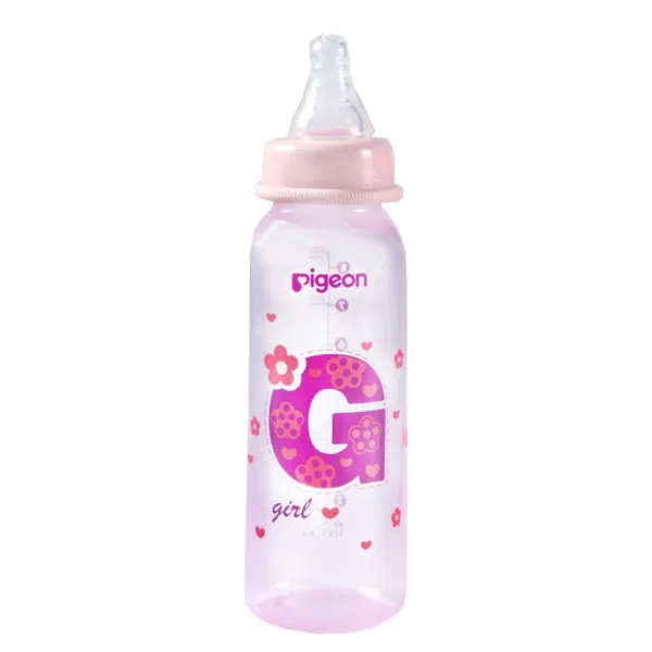 Pigeon - Pink Flexible Bottle Std Neck Circles - 120ml