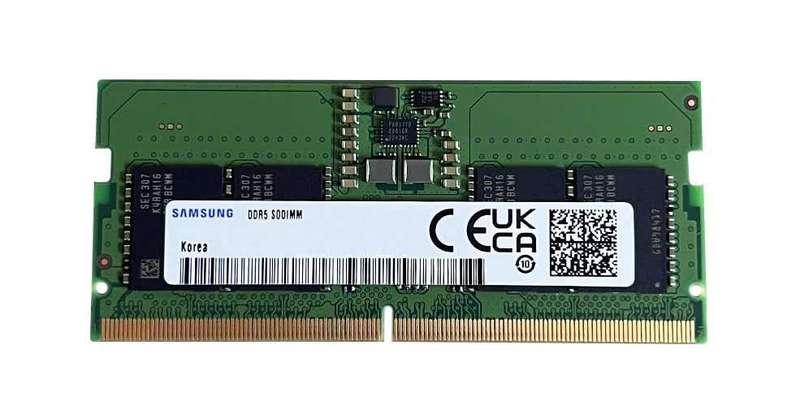 8GB Samsung, DDR5-5600Mhz, 1Rx16, PC5-44800, SODIMM, CL46, 1.1V, Lapto