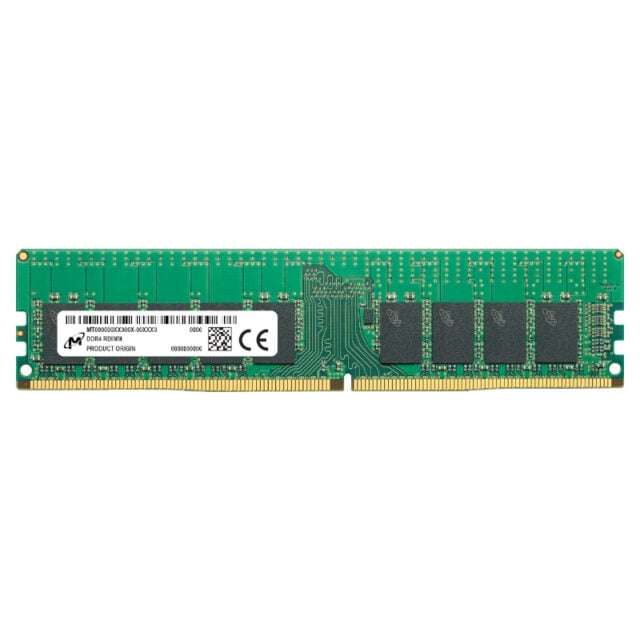 16GB Micron, DDR4-3200Mhz, 2Rx8, RDIMM, ECC Registered, 1.2V, Server M