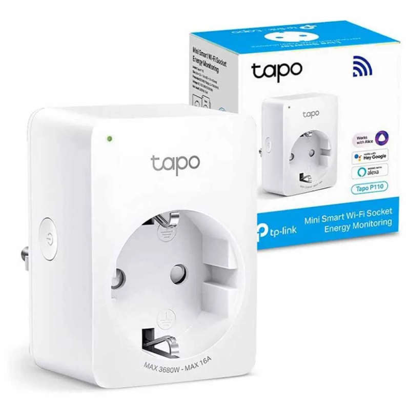 TP-Link Tapo P110 13A 2 Pin Shuco Smart Wi-Fi Plug Power Monitor