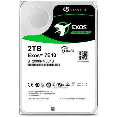 Seagate Exos 7E10 ST2000NM001B 2TB 512e/4Kn Fast Format SAS SED 3.5'' Drive; RPM7200; 256MB cache...