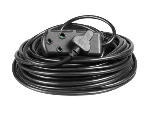 Ellies Side by Side Light Duty Extension Lead-20M-BK