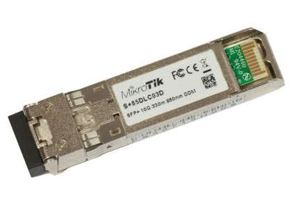 MikroTik SFP+ transceiver module 10G with a Dual LC UPC connector MM 850nm 300m
