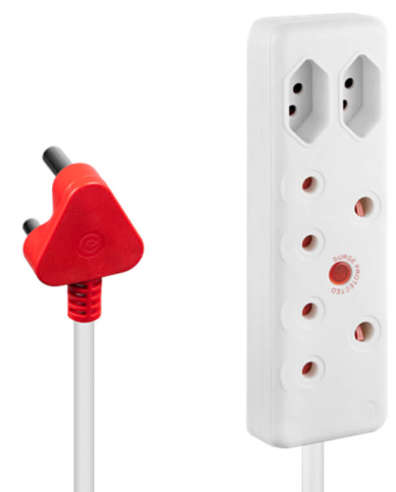 Ellies 4 Way Medium Surge Extension Lead -5M